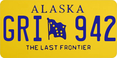 AK license plate GRI942