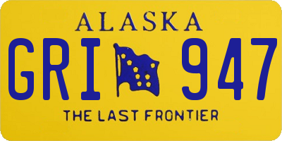AK license plate GRI947