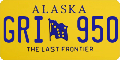 AK license plate GRI950