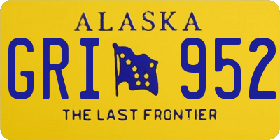 AK license plate GRI952