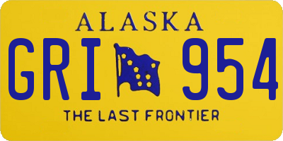 AK license plate GRI954