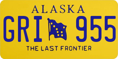 AK license plate GRI955