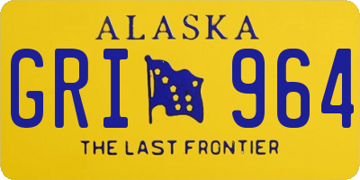 AK license plate GRI964