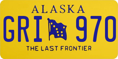 AK license plate GRI970