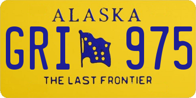 AK license plate GRI975