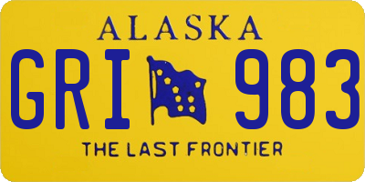 AK license plate GRI983