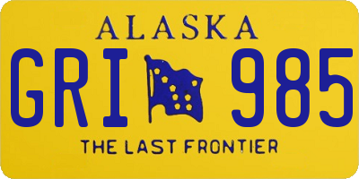 AK license plate GRI985