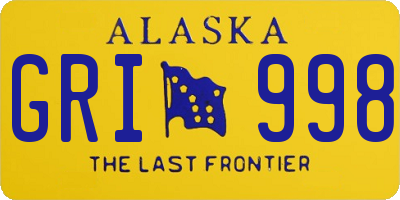 AK license plate GRI998