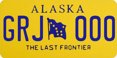 AK license plate GRJ000