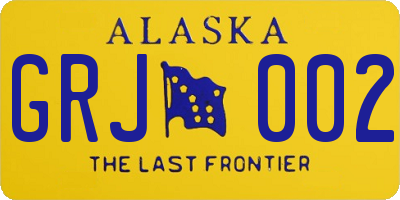 AK license plate GRJ002