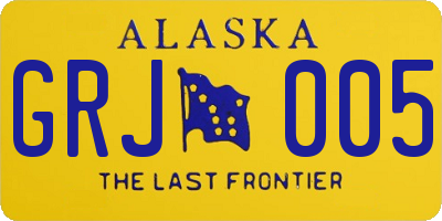 AK license plate GRJ005