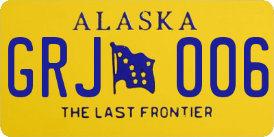 AK license plate GRJ006