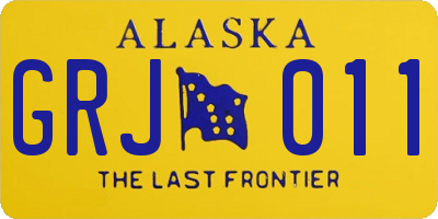 AK license plate GRJ011