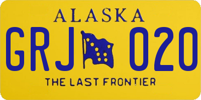 AK license plate GRJ020