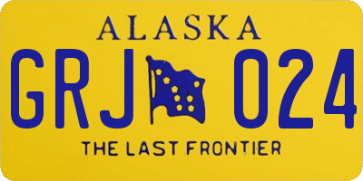 AK license plate GRJ024