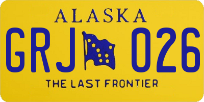AK license plate GRJ026