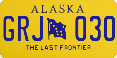 AK license plate GRJ030