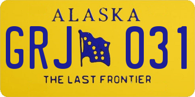 AK license plate GRJ031