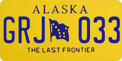 AK license plate GRJ033
