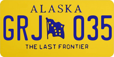 AK license plate GRJ035