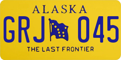 AK license plate GRJ045