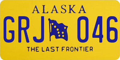 AK license plate GRJ046