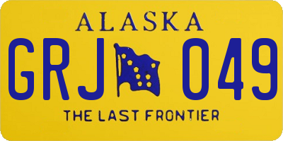 AK license plate GRJ049