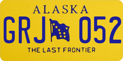AK license plate GRJ052