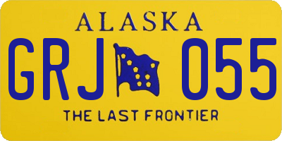 AK license plate GRJ055