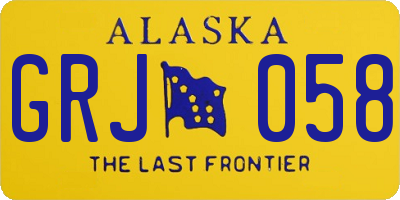 AK license plate GRJ058