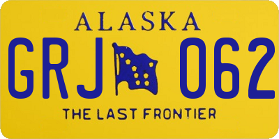 AK license plate GRJ062