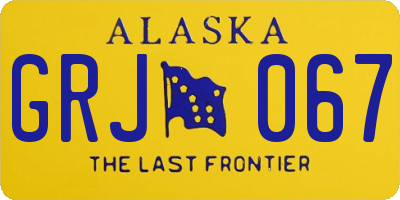 AK license plate GRJ067