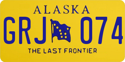 AK license plate GRJ074