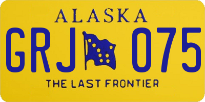 AK license plate GRJ075