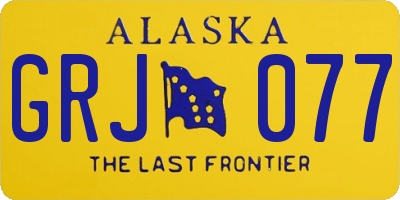 AK license plate GRJ077