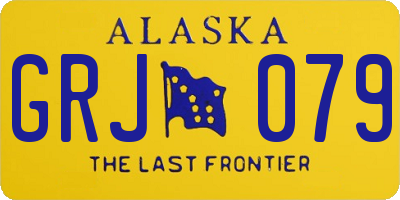 AK license plate GRJ079