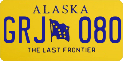 AK license plate GRJ080