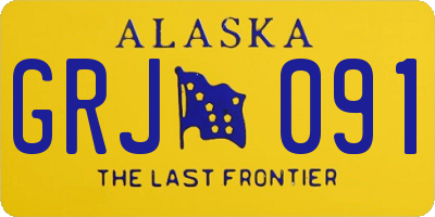 AK license plate GRJ091