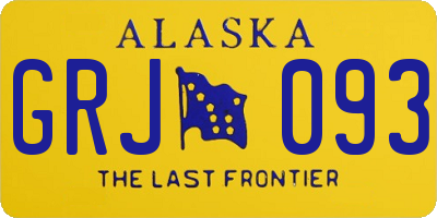 AK license plate GRJ093