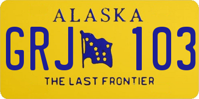 AK license plate GRJ103