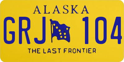 AK license plate GRJ104