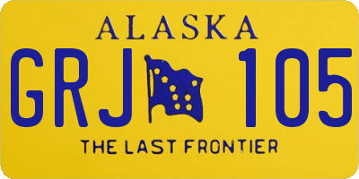 AK license plate GRJ105