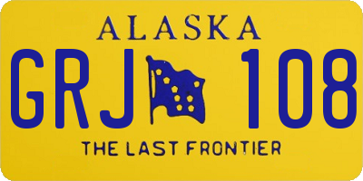 AK license plate GRJ108