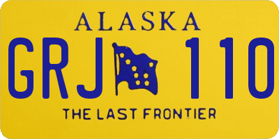 AK license plate GRJ110