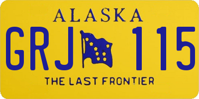 AK license plate GRJ115