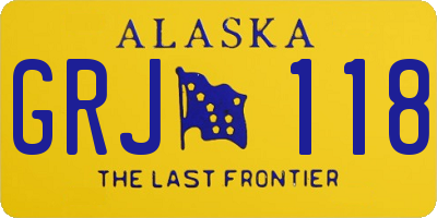 AK license plate GRJ118