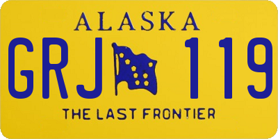 AK license plate GRJ119