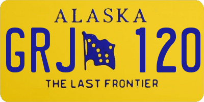 AK license plate GRJ120