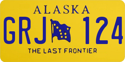 AK license plate GRJ124