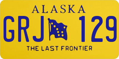 AK license plate GRJ129